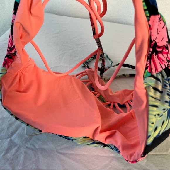 TiniBikini Tiger Lily print high neck swim top women’s size XL new with tags - Picture 5 of 11